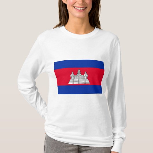 Vlag van Cambodja T-shirt (Voorkant)