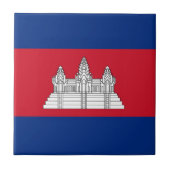 Vlag van Cambodja Tegeltje (Voorkant)