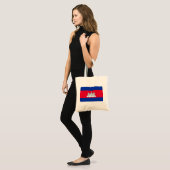 Vlag van Cambodja Tote Bag (Voorkant (model))