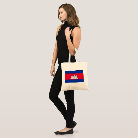 Vlag van Cambodja Tote Bag (Voorkant (model))