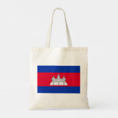Vlag van Cambodja Tote Bag (Achterkant)