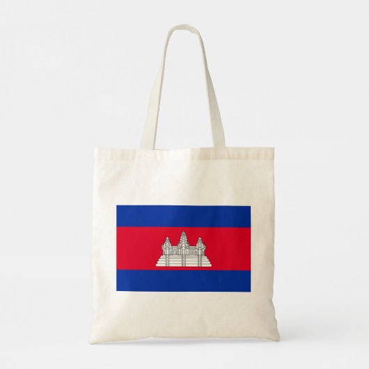 Vlag van Cambodja Tote Bag (Achterkant)