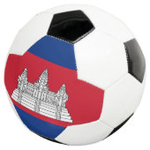 Vlag van Cambodja Voetbal (Drie kwart)