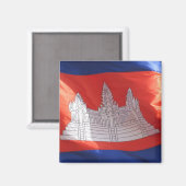 vlag van cambodja wat magneet (Voorkant / Achterkant)