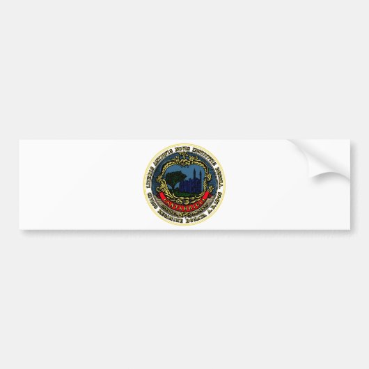 Vlag van Cambridge (Massachusetts) Bumpersticker (Voorkant)