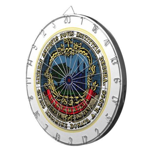 Vlag van Cambridge (Massachusetts) Dartbord (Voorkant Rechts)