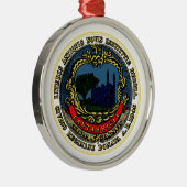 Vlag van Cambridge (Massachusetts) Metalen Ornament (Rechts)