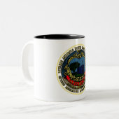 Vlag van Cambridge (Massachusetts) Tweekleurige Koffiemok (Voorkant links)