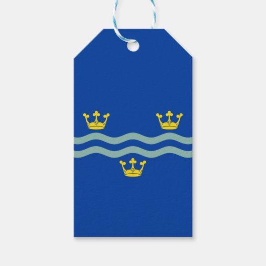 Vlag van Cambridgeshire (Britse provincie) Gift La Cadeaulabel (Voorkant)