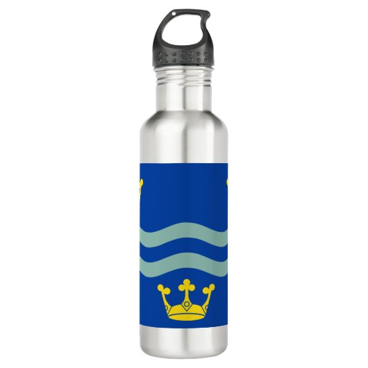 Vlag van Cambridgeshire (Britse provincie) Roestvr Waterfles (Voorkant)