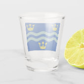 Vlag van Cambridgeshire (Britse provincie) Shot Gl Shot Glas (Achterkant)