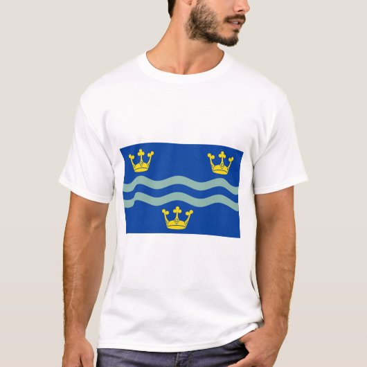 Vlag van Cambridgeshire (Britse provincie) T-Shirt (Voorkant)