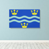 Vlag van Cambridgeshire (County of England, Vereni Canvas Afdruk (Insitu (Houten vloer))