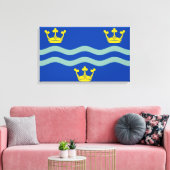 Vlag van Cambridgeshire (County of England, Vereni Canvas Afdruk (Insitu (Woonkamer))