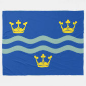 Vlag van Cambridgeshire (County of England, Vereni Fleece Deken (Voorkant (Horizontaal))
