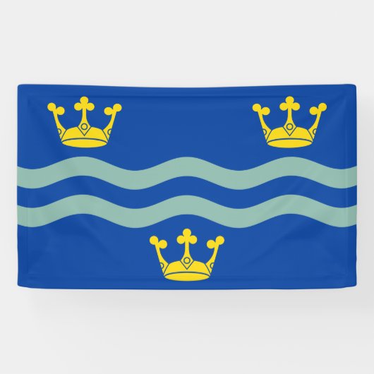 Vlag van Cambridgeshire (County of England, Vereni Spandoek (Horizontaal)