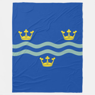 Vlag van Cambridgeshire Fleece Blanket Deken