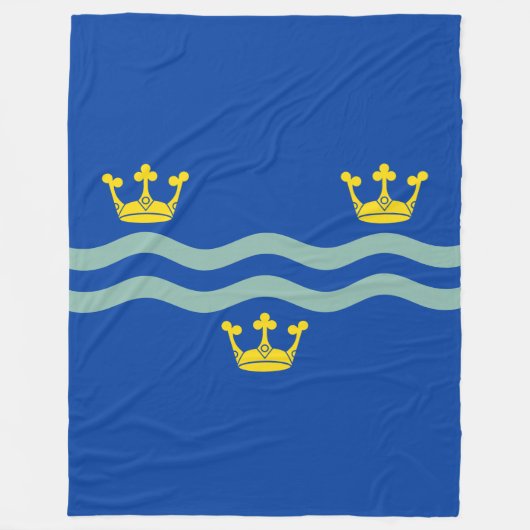 Vlag van Cambridgeshire Fleece Blanket Deken (Voorkant)
