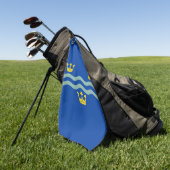 Vlag van Cambridgeshire Golfhanddoek (Groen)