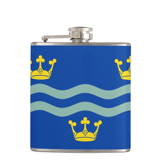 Vlag van Cambridgeshire Hip Flask Heupfles (Voorkant)