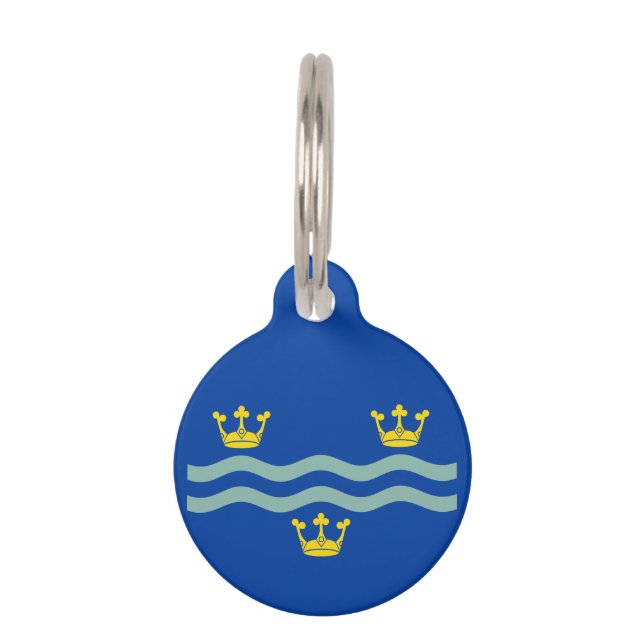 Vlag van Cambridgeshire Huisdierpenning (Achterkant)