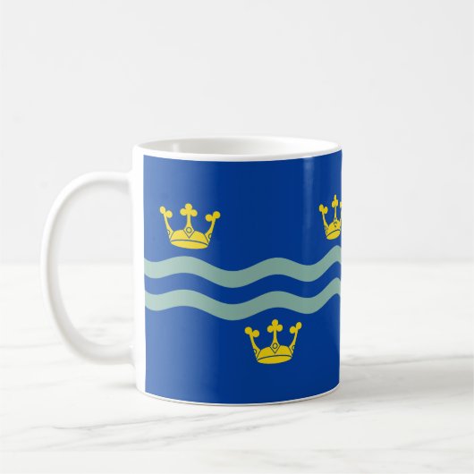 Vlag van Cambridgeshire koffiemok (Links)