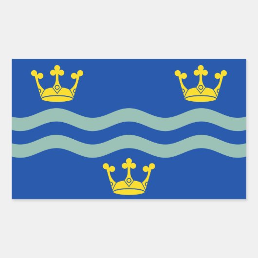 Vlag van Cambridgeshire rechthoekige sticker (Voorkant)