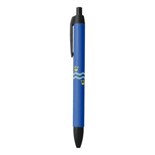Vlag van Cambridgeshire (UK county) Black Ink Pen (Top (Verticaal))