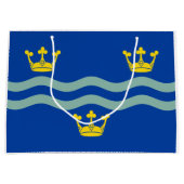 Vlag van Cambridgeshire (UK county) Medium Gift Ba Groot Cadeauzakje (Voorkant)