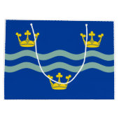 Vlag van Cambridgeshire (UK county) Medium Gift Ba Groot Cadeauzakje (Achterkant)