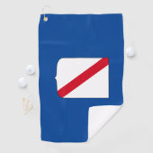 Vlag van Campanië (Italië) Golfhanddoek (Insitu)
