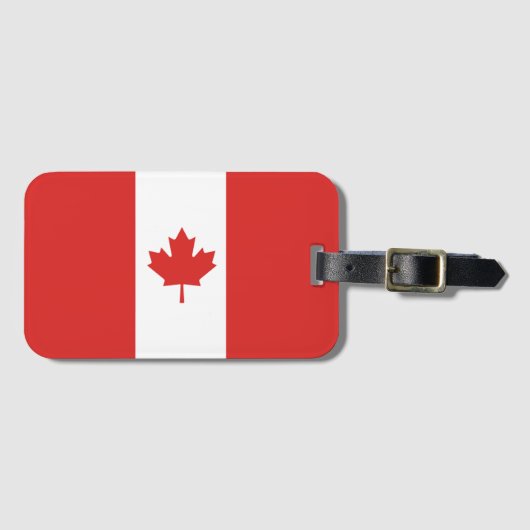 Vlag van Canada Bagagelabel (Voorkant (horizontaal))