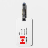 VLAG VAN CANADA BAGAGELABEL (Achterkant verticaal)