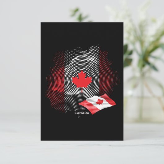 Vlag van Canada Bedankkaart (Staand voorkant)