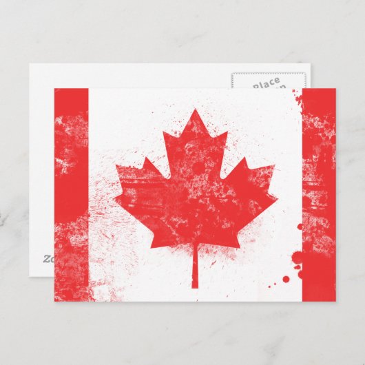 Vlag van Canada Briefkaart (Voorkant / Achterkant)