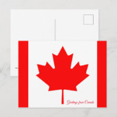 Vlag van Canada Briefkaart (Voorkant / Achterkant)