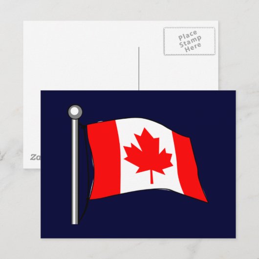 Vlag van Canada Briefkaart (Voorkant / Achterkant)