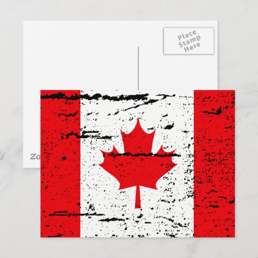 VLAG VAN CANADA BRIEFKAART (Voorkant / Achterkant)