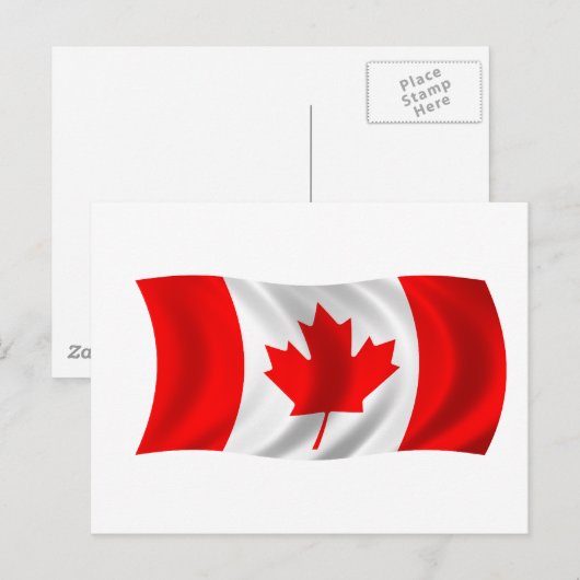 Vlag van Canada Briefkaart (Voorkant / Achterkant)