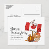 Vlag van Canada | CANADESE THANKSGIVING Briefkaart (Voorkant / Achterkant)