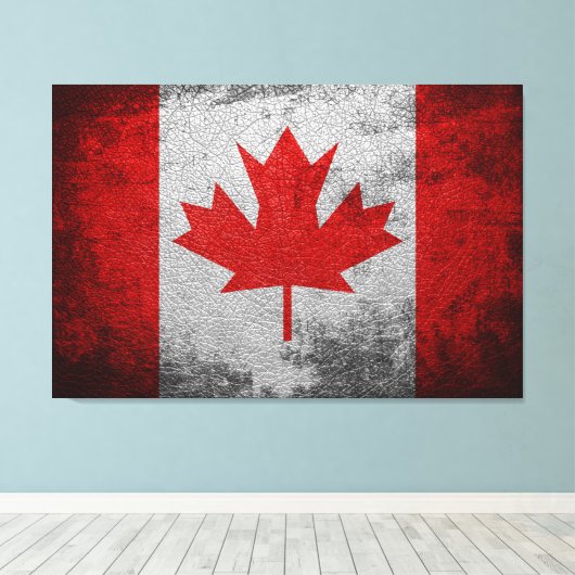  vlag van Canada Canvas Afdruk (Insitu (Houten vloer))
