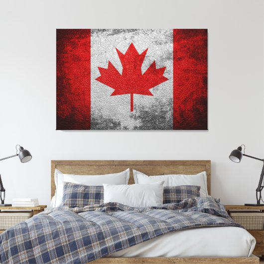  vlag van Canada Canvas Afdruk (Insitu (Slaapkamer))