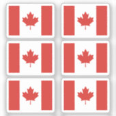 Vlag van Canada Collectie pack van 6 Sticker (Voorkant)