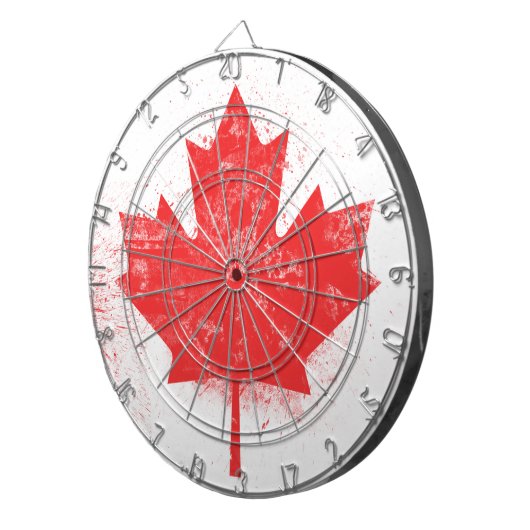 Vlag van Canada Dartbord (Voorkant Rechts)