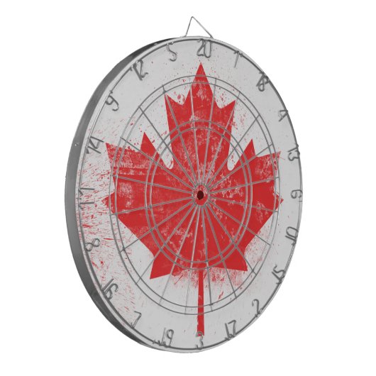 Vlag van Canada Dartbord (Voorkant Links)