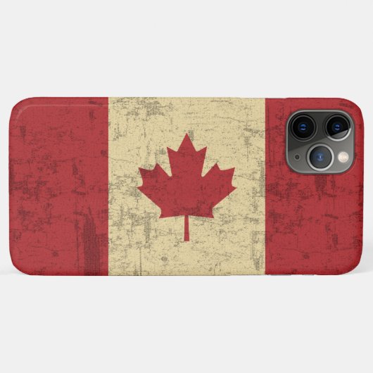 Vlag van Canada Distressed Case-Mate iPhone Case (Achterkant (horizontaal))