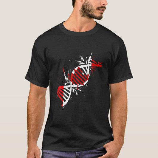 Vlag van Canada DNA-molecuul Canadese wortels Esbl T-shirt (Voorkant)