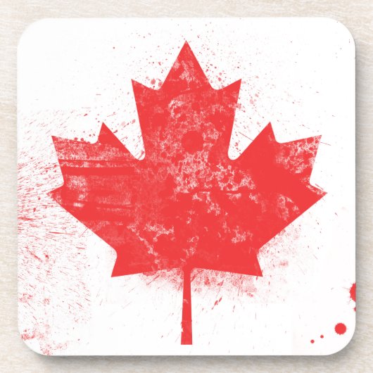 Vlag van Canada Drankjes Onderzetter (Voorkant)