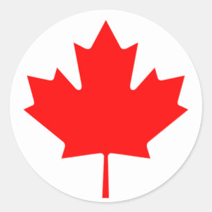 Vlag van Canada - Drapeau du Canada Ronde Sticker