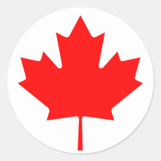 Vlag van Canada - Drapeau du Canada Ronde Sticker